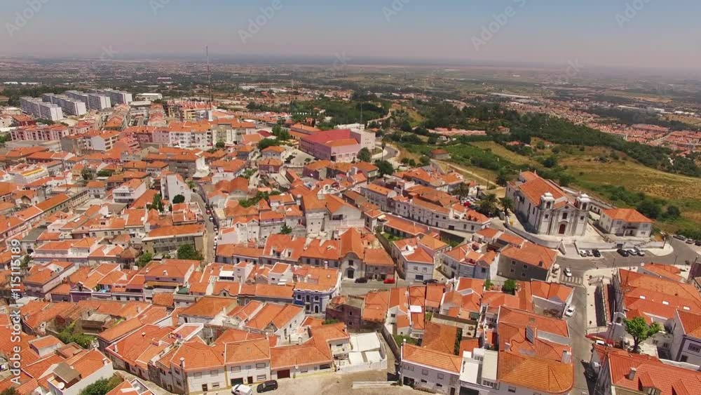 Historic centre of Palmela aerial view Portugal Historic centre of Palmela aerial view Portugal