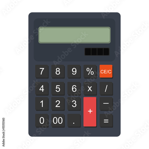 Colorful calculator icon, vector illustration flat graphic design.