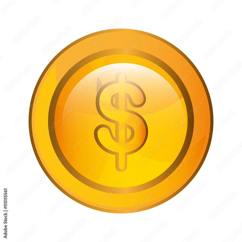 Coins icons isolated flat design, Business and money concept design. Coins icons isolated flat design, Business and money concept design.