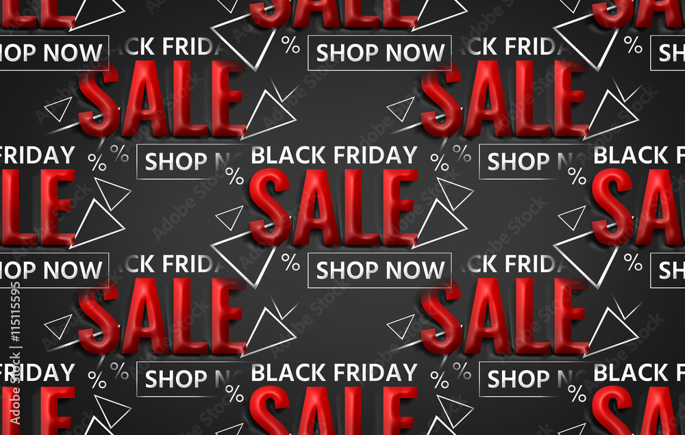 Fototapeta premium Black Friday Sale promotion display design