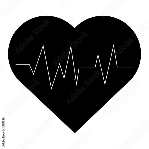 heart with cardiogram icon