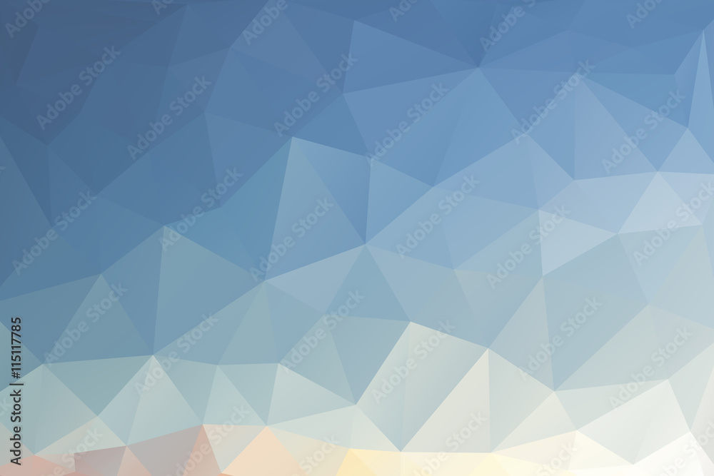 Obraz premium Blue abstract triangles background.
