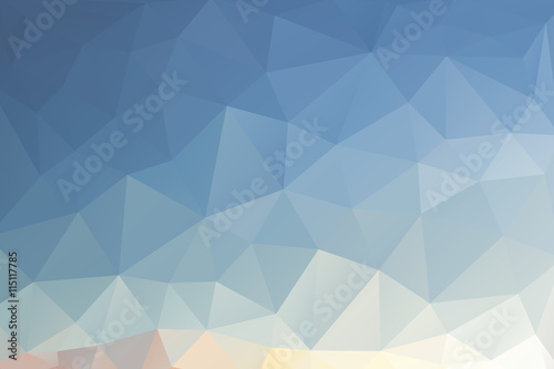 Fototapeta Naklejka Na Ścianę i Meble -  Blue abstract triangles background.