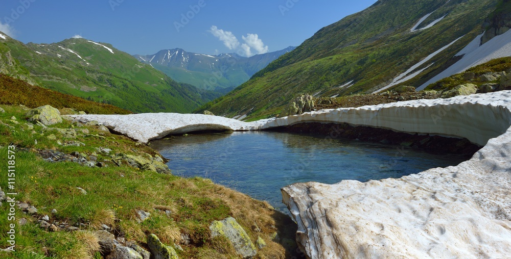 Pond in mountains