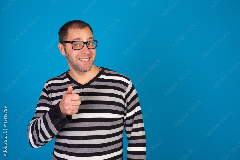 Fototapeta premium Funny man with glasses