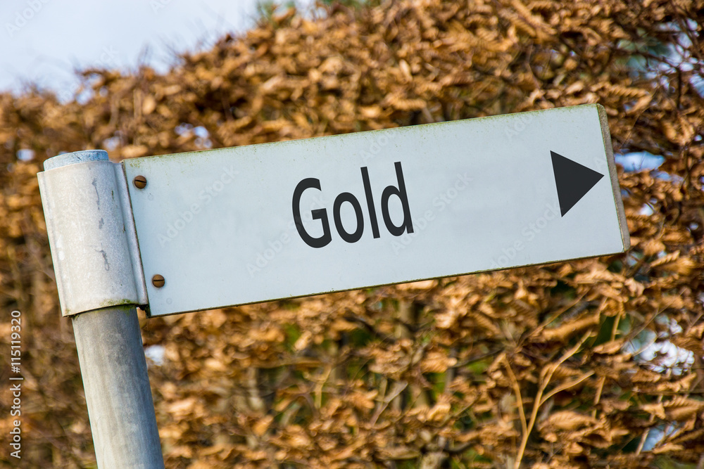 Schild 92 - Gold