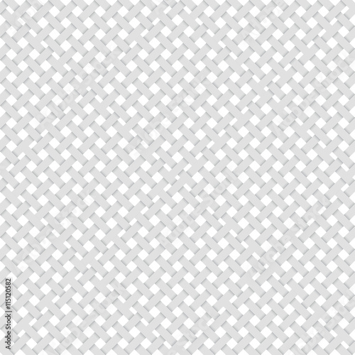 White paper lattice. abstract seamless Monochrome pattern. geometric background with shadow. Repeating structure. Vector