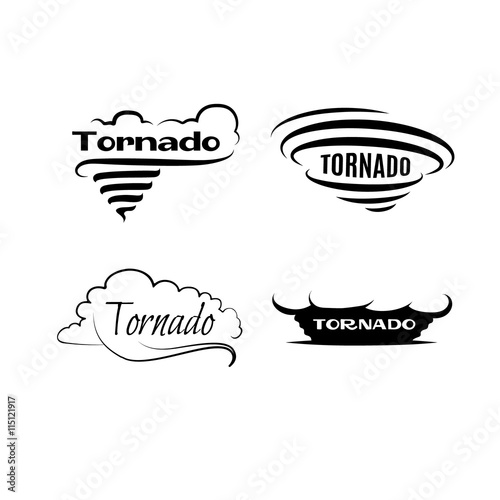 Tornado vector set. Logotypes and signs.