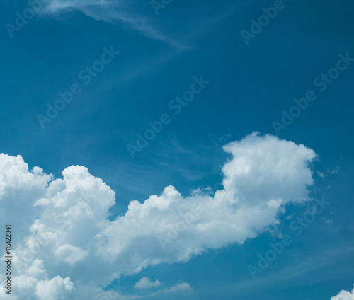 Blue sky with amazing clouds background. Shape independent of the Skies, Elements of nature, Beautiful sky with white clouds.