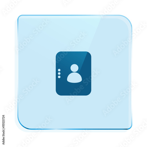 Flat paper cut style icon of an address book © asbesto_cemento