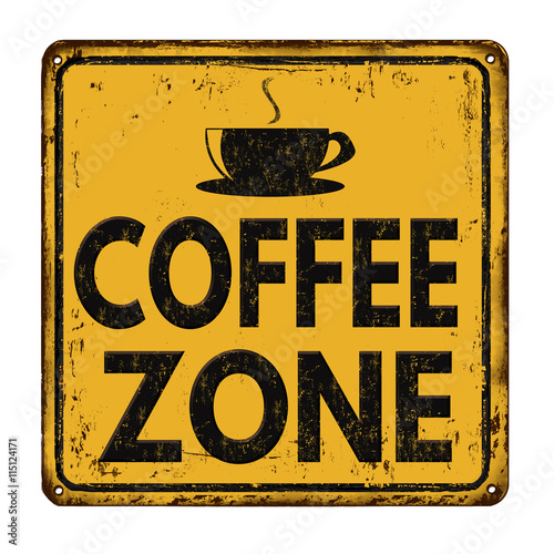 Coffee zone vintage metal sign