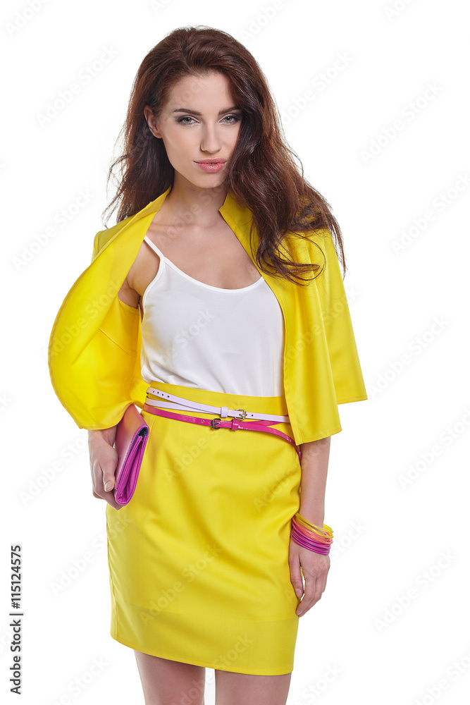 Fashion photo of young magnificent woman. Girl posing. Studio ph Fashion photo of young magnificent woman. Girl posing. Studio ph