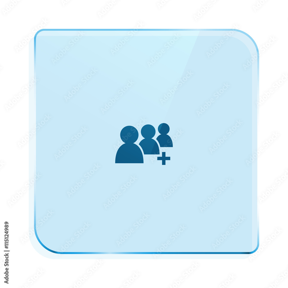 Add new user account flat icon for apps Add new user account flat icon for apps