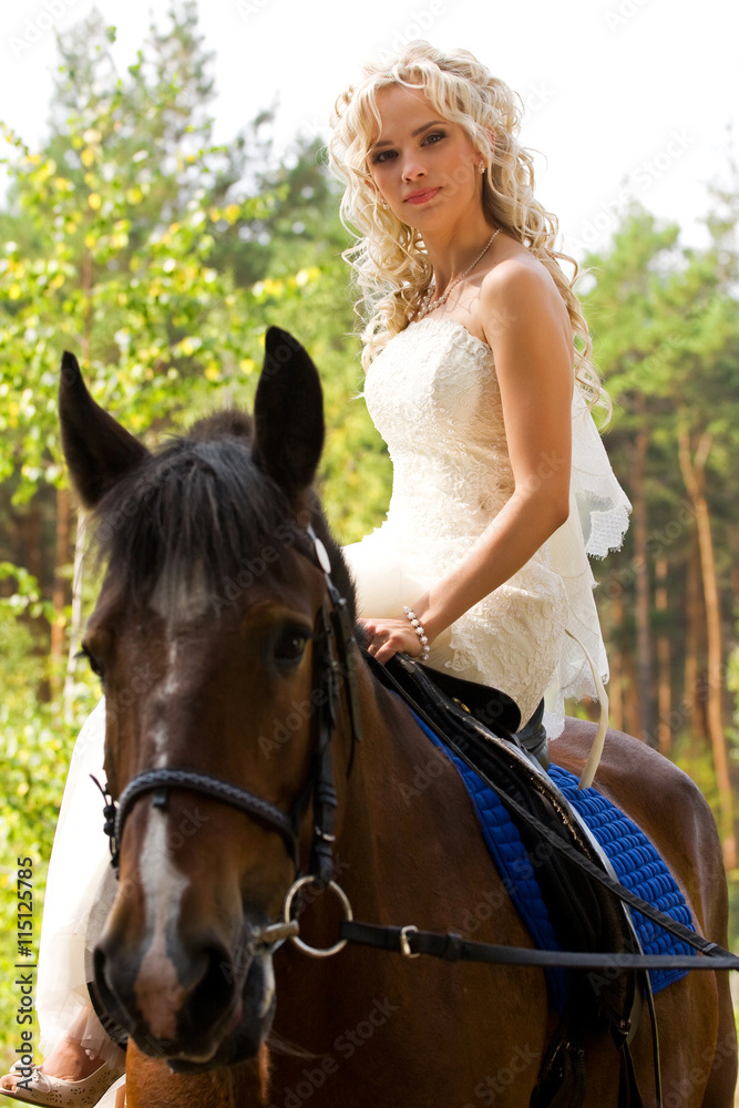 Fototapeta premium Bride and horse