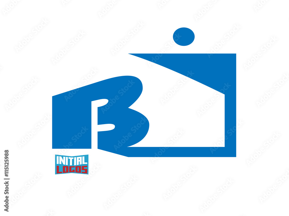 BI Initial Logo for your startup venture BI Initial Logo for your startup venture