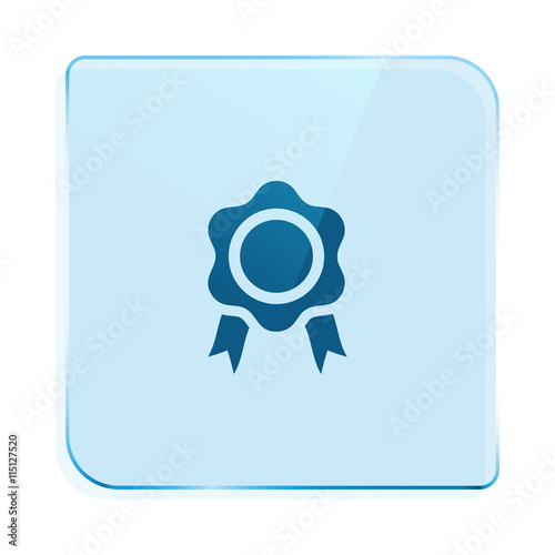 Flat paper cut style icon of seal