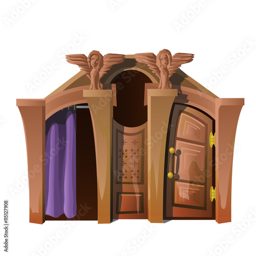 Church room for confession isolated