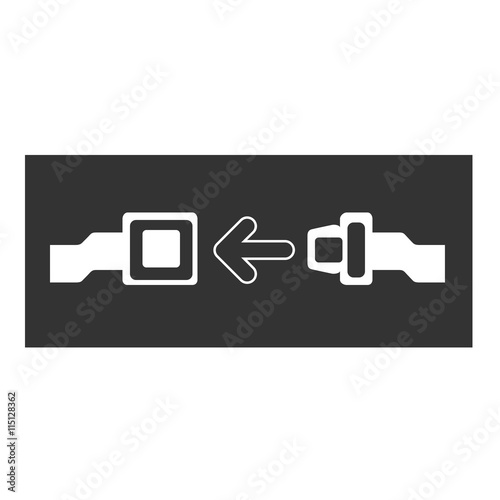 Seat belt icon isolated on a white background. Vector illustration.
