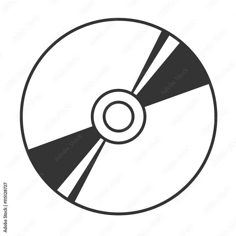 Disc icon isolated on a white background. Vector illustration. Disc icon isolated on a white background. Vector illustration.