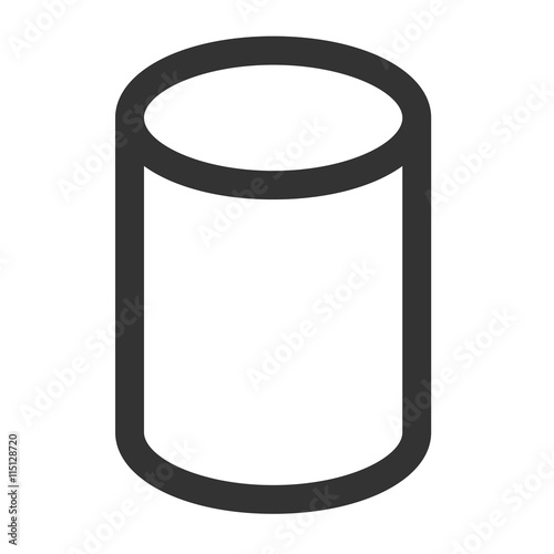 Cylinder icon isolated on a white background. Vector illustration.