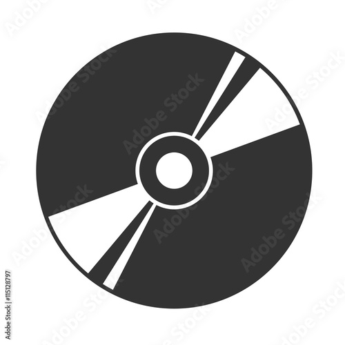 Disc icon isolated on a white background. Vector illustration.