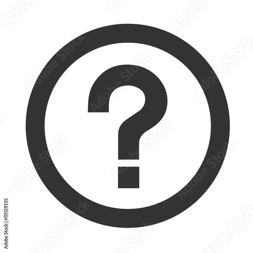 Question mark icon isolated on a white background. Vector illustration.
