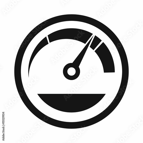 Free Download Speedometer icon in simple style isolated vector illustration. Auto spare parts symbol - GFXLoad