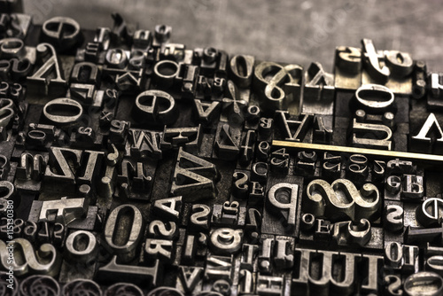 Historical letterpress types, also called as lead letters. These kind of letters were used in Gutenberg presses. These letters were the beginning of typography. And were used in typesetting photo