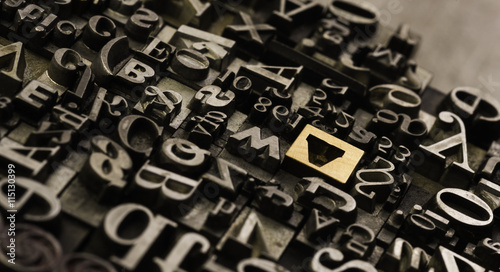 Historical letterpress types, also called as lead letters. These kind of letters were used in Gutenberg presses. These letters were the beginning of typography. And were used in typesetting photo