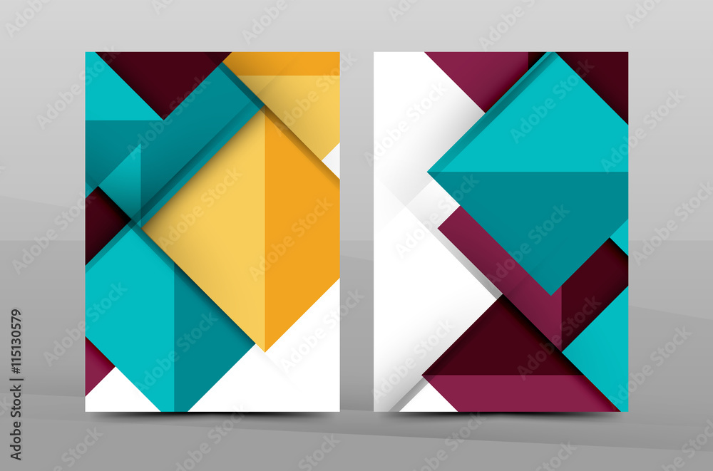 Colorful geometric A4 business print template Colorful geometric A4 business print template