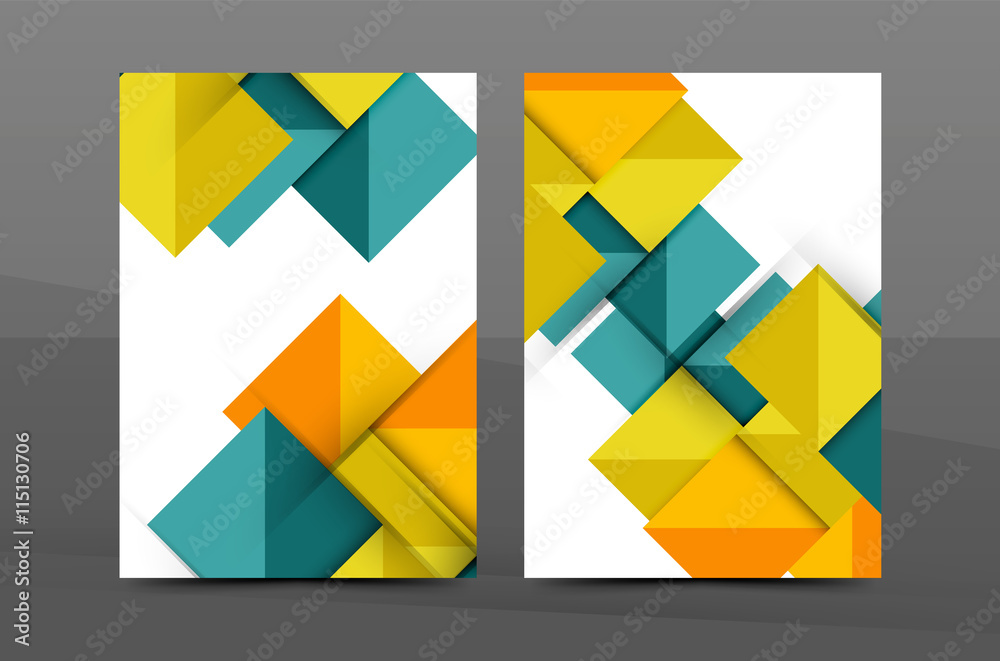 Squares and triangles annual report cover template Squares and triangles annual report cover template