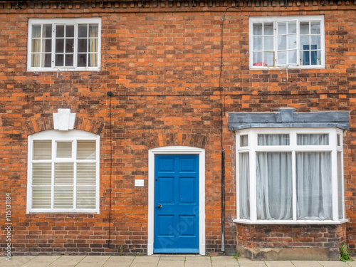 Door, windows and wall for background