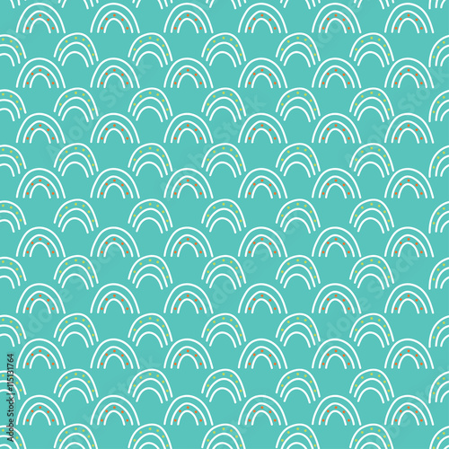 Seamless blue pattern with waves