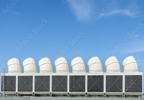 Konstfotografi Industrial cooling towers or air cooled chillers