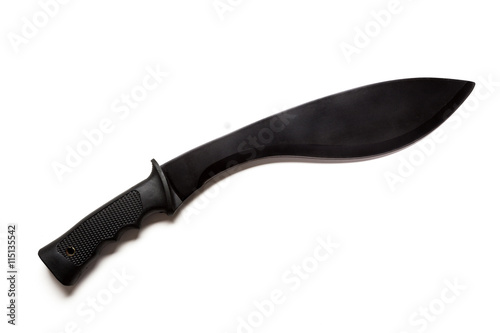 military knife in pocket isolated white