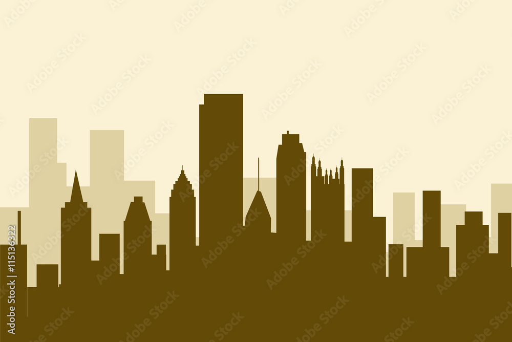 Pittsburgh Morning Skyline - Vector 