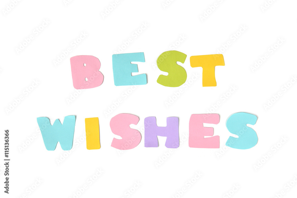 Best wishes text on white background - isolated Best wishes text on white background - isolated