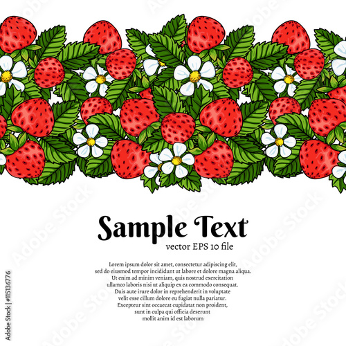 beautiful strawberries composition