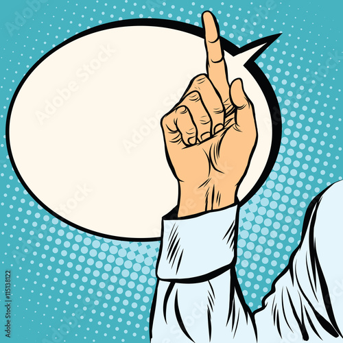 one index finger up gesture