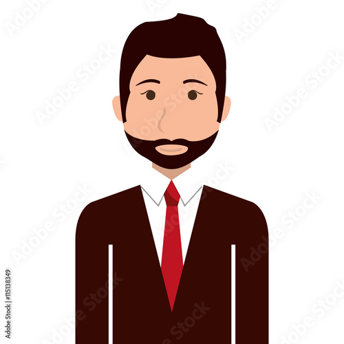Businessman executive profile cartoon theme design, vector illustration graphic.