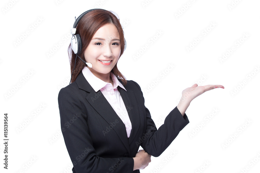 Smiling young woman with headphone Smiling young woman with headphone