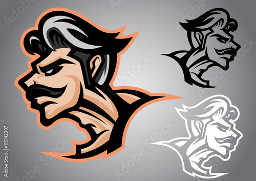 warrior thai logo vector emblem illustration design idea creative muay thai