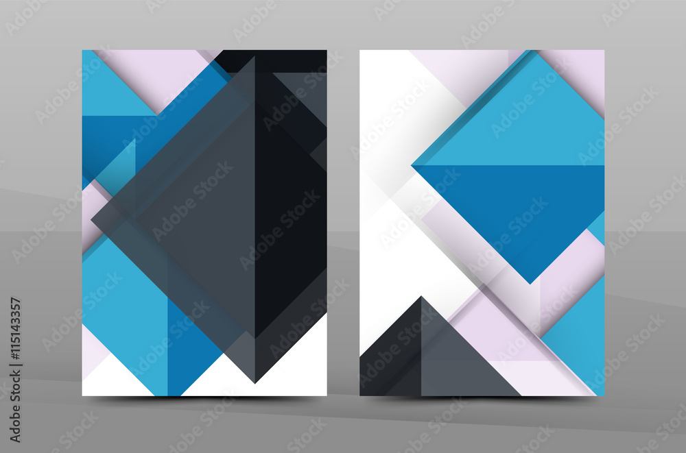 Colorful fresh business A4 cover template - flyer, brochure, book magazine and annual report