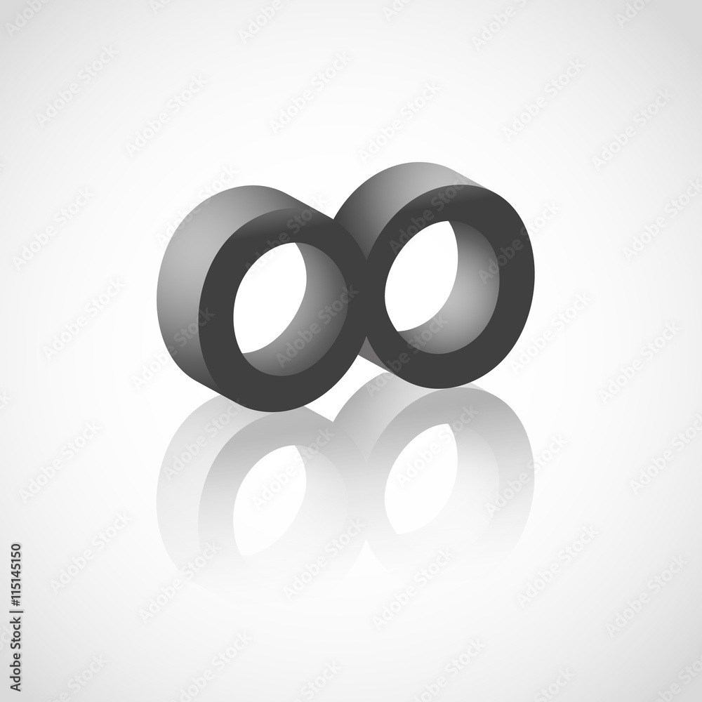 infinity symbol unlimited sign vector icon