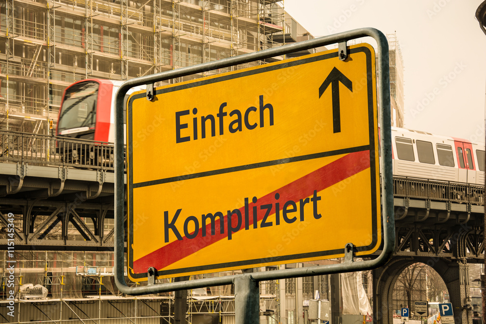 Fototapeta premium Schild 113 - Einfach