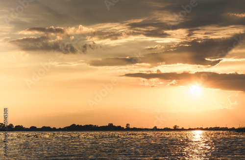 Wallpaper Mural summer sunset on the lake after rain Torontodigital.ca