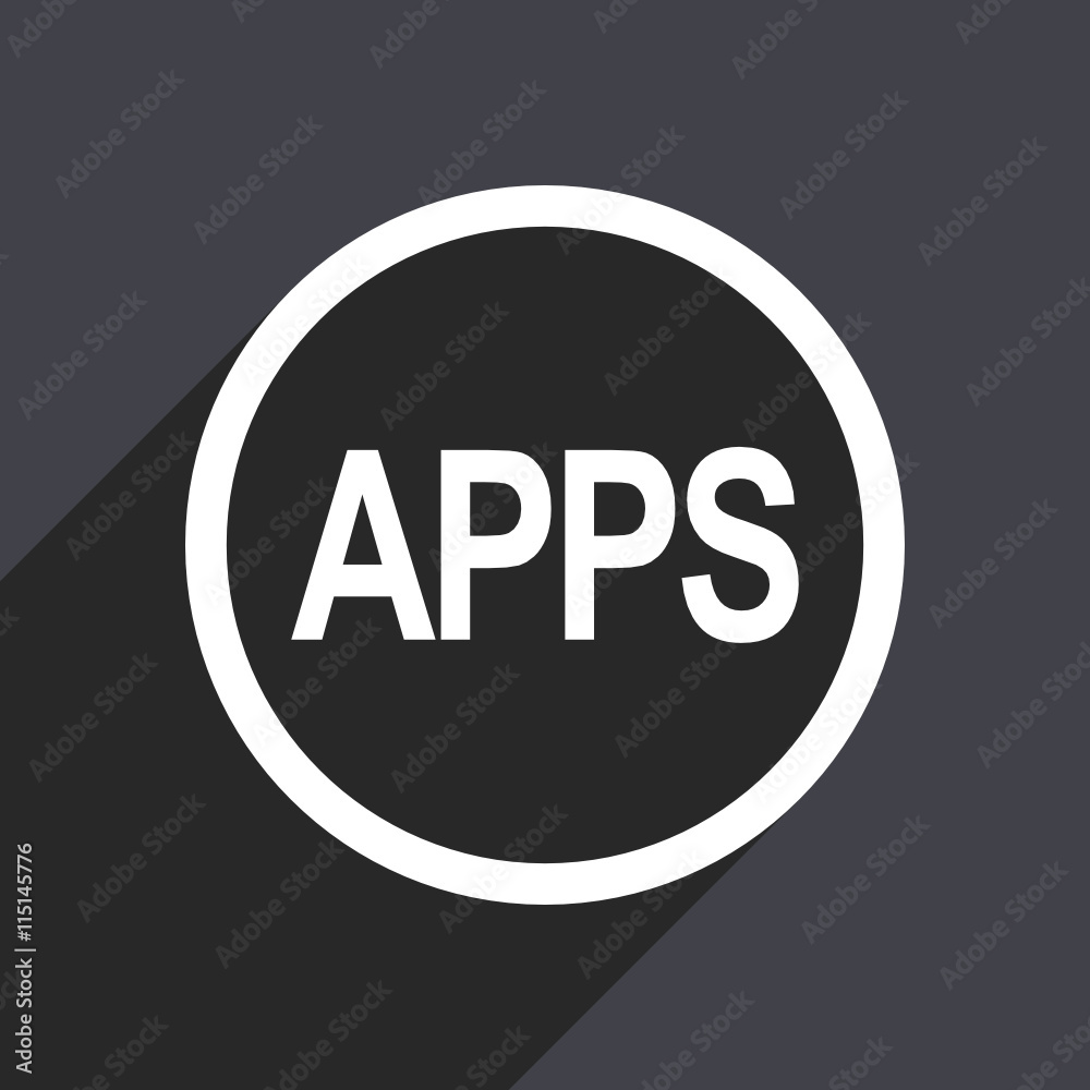 Flat design gray web apps vector icon Flat design gray web apps vector icon