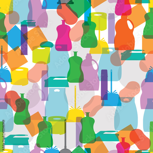 Seamless pattern of cleaning