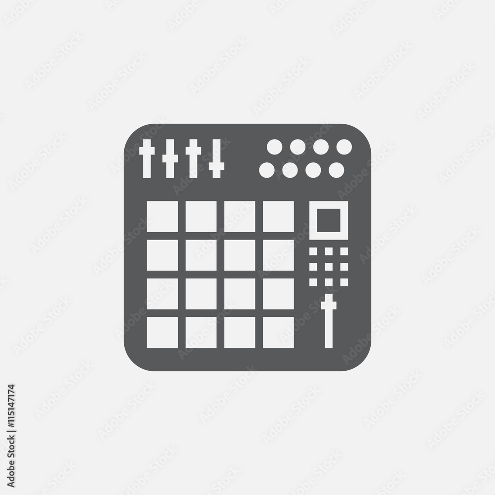 midi controller icon vector, solid logo illustration, pictogram isolated on  white Stock Vector | Adobe Stock