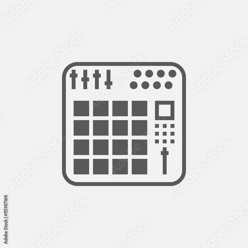 midi controller line icon, outline vector logo illustration, linear pictogram isolated on white